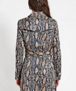 Trippnyc.com JUNGLE TRENCH BLUE PYTHON Women