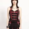Trippnyc.com SWEET CHAIN CORSET RED PLAID