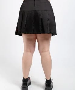 Trippnyc.com CURVE PLEATED HANDCUFF SKIRT Women