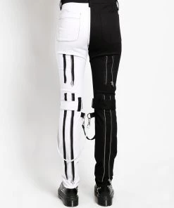 Trippnyc.com Women SPLIT LEG BONDAGE PANT WHITE