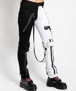 Trippnyc.com Women SPLIT LEG BONDAGE PANT WHITE