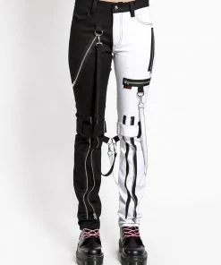 Trippnyc.com Women SPLIT LEG BONDAGE PANT WHITE