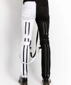 Trippnyc.com Women SPLIT LEG BONDAGE PANT WHITE