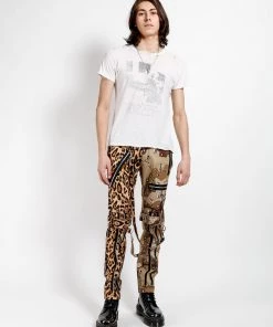 Trippnyc.com Men SPLIT LEG BONDAGE PANT LEOPARD AND SAND CAMO