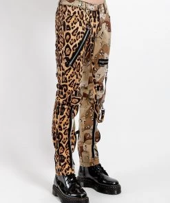 Trippnyc.com Men SPLIT LEG BONDAGE PANT LEOPARD AND SAND CAMO