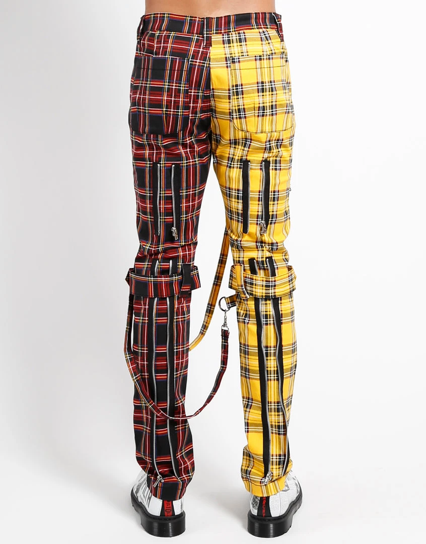 Trippnyc.com Women SPLIT LEG BONDAGE PANT YELLOW/BLACK PLAID 8 Trippnyc.com Women SPLIT LEG BONDAGE PANT YELLOW/BLACK PLAID