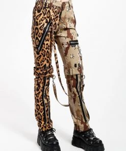 Trippnyc.com Men SPLIT LEG BONDAGE PANT LEOPARD AND SAND CAMO