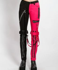 Trippnyc.com Women SPLIT LEG BONDAGE PANT PINK