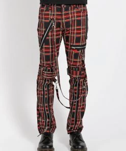 Trippnyc.com BONDAGE PANT BLACK PLAID Men