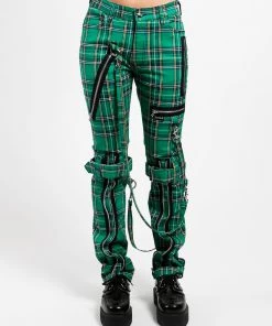 Trippnyc.com BONDAGE PANT GREEN PLAID