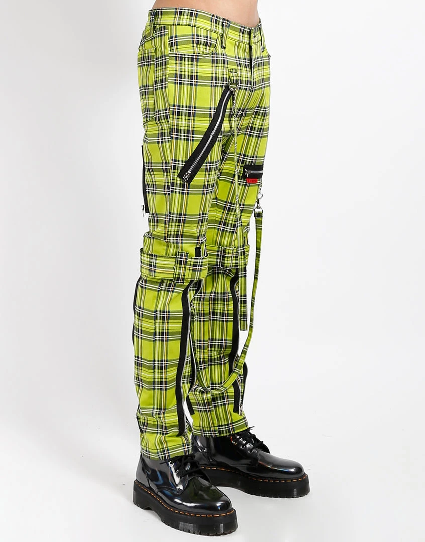 Trippnyc.com Women BONDAGE PANT LIME PLAID 7 Trippnyc.com Women BONDAGE PANT LIME PLAID