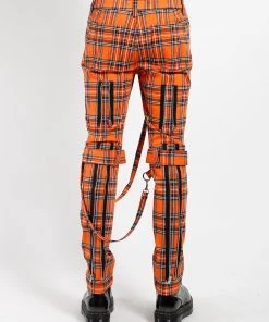 Trippnyc.com BONDAGE PANT ORANGE PLAID Women 15 Trippnyc.com BONDAGE PANT ORANGE PLAID Women