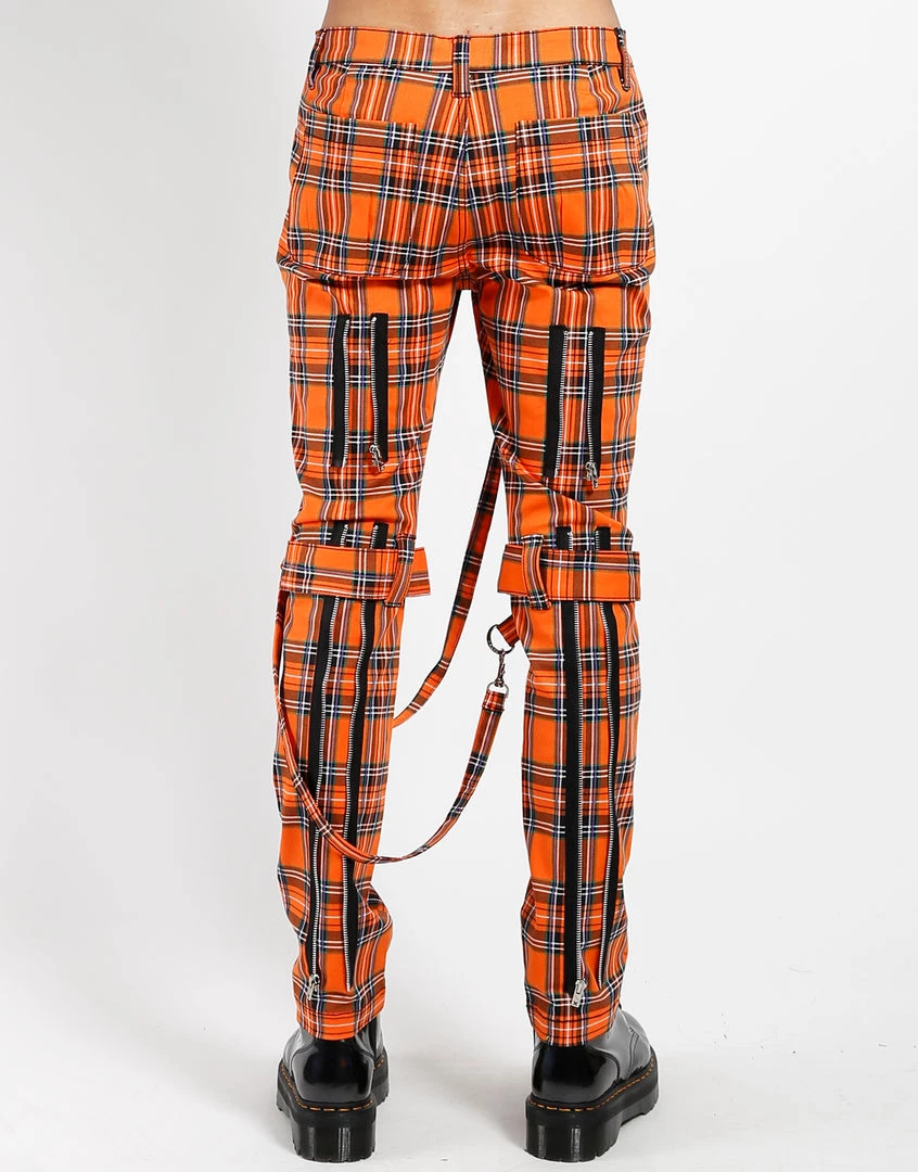 Trippnyc.com BONDAGE PANT ORANGE PLAID Women 8 Trippnyc.com BONDAGE PANT ORANGE PLAID Women