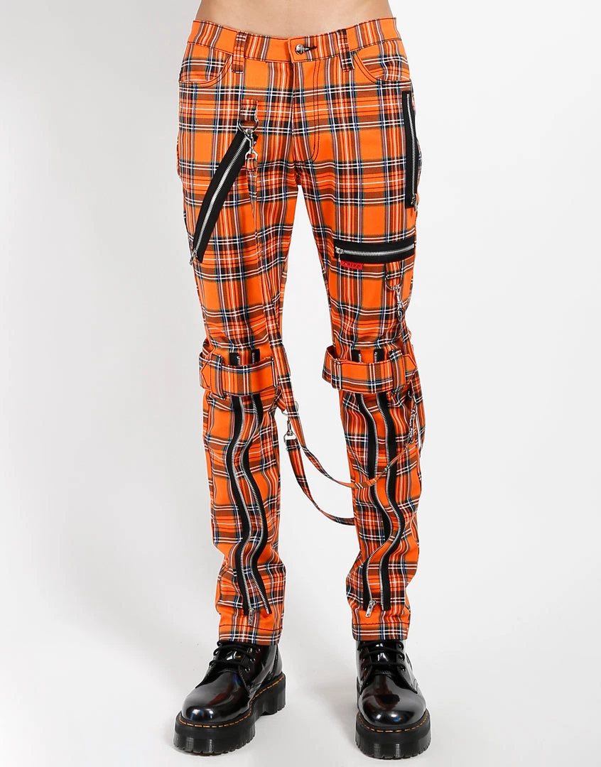 Trippnyc.com BONDAGE PANT ORANGE PLAID Women 5 Trippnyc.com BONDAGE PANT ORANGE PLAID Women