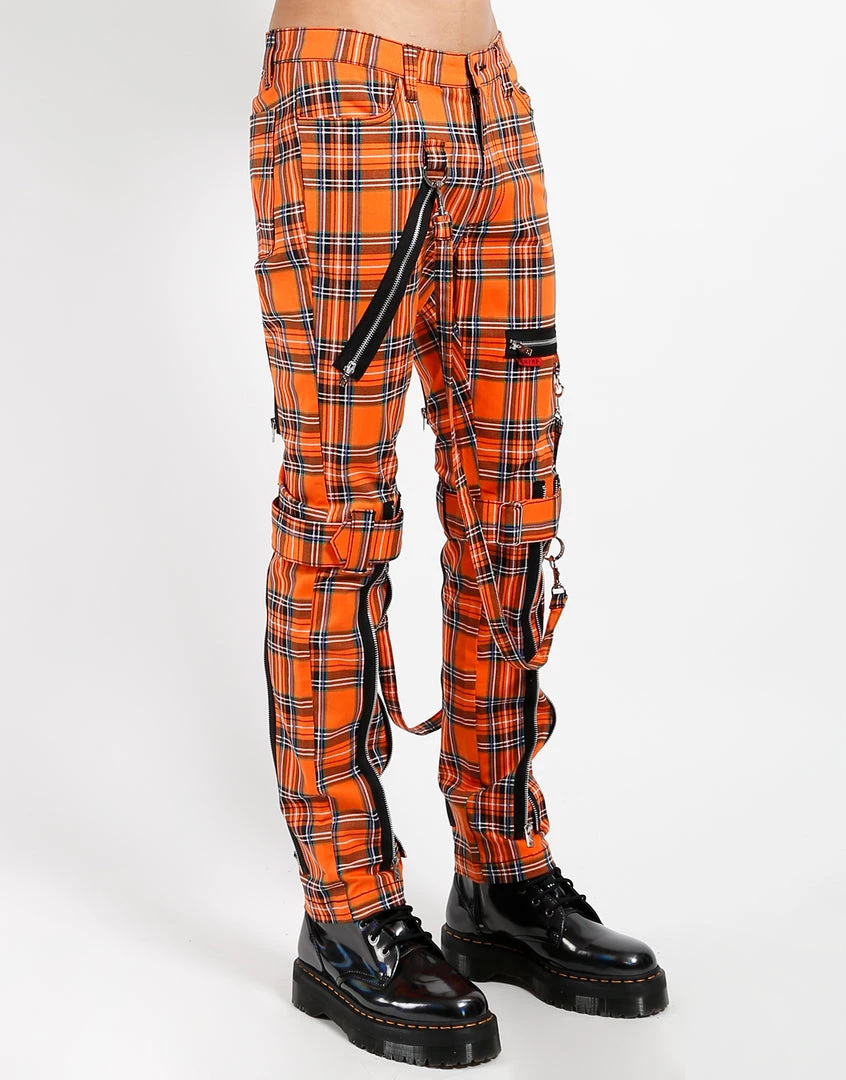 Trippnyc.com BONDAGE PANT ORANGE PLAID Women 7 Trippnyc.com BONDAGE PANT ORANGE PLAID Women