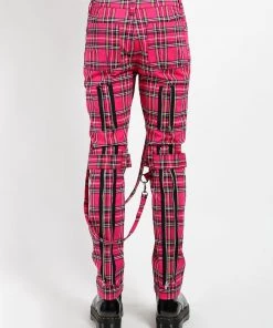 Trippnyc.com BONDAGE PANT PINK PLAID Women 15 Trippnyc.com BONDAGE PANT PINK PLAID Women