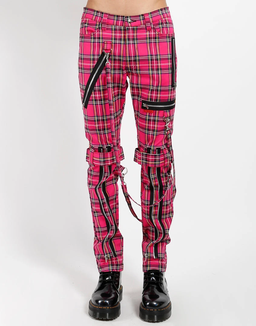 Trippnyc.com BONDAGE PANT PINK PLAID Women 5 Trippnyc.com BONDAGE PANT PINK PLAID Women