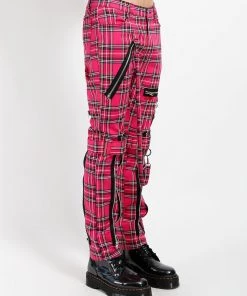 Trippnyc.com BONDAGE PANT PINK PLAID Women 14 Trippnyc.com BONDAGE PANT PINK PLAID Women