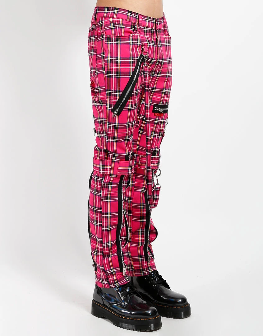 Trippnyc.com BONDAGE PANT PINK PLAID Women 7 Trippnyc.com BONDAGE PANT PINK PLAID Women
