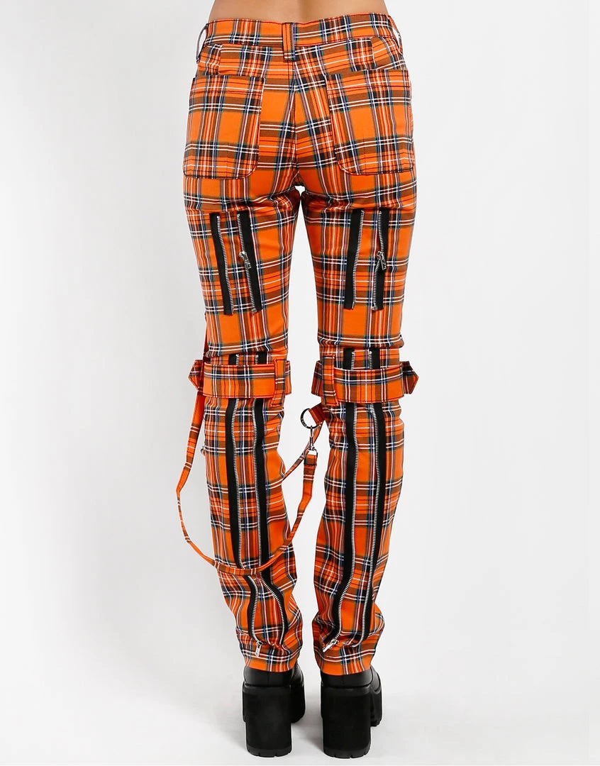 Trippnyc.com BONDAGE PANT ORANGE PLAID Women 4 Trippnyc.com BONDAGE PANT ORANGE PLAID Women