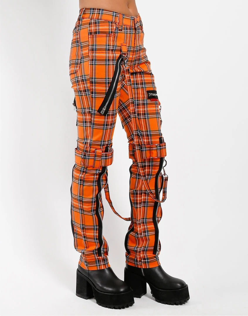 Trippnyc.com BONDAGE PANT ORANGE PLAID Women 3 Trippnyc.com BONDAGE PANT ORANGE PLAID Women