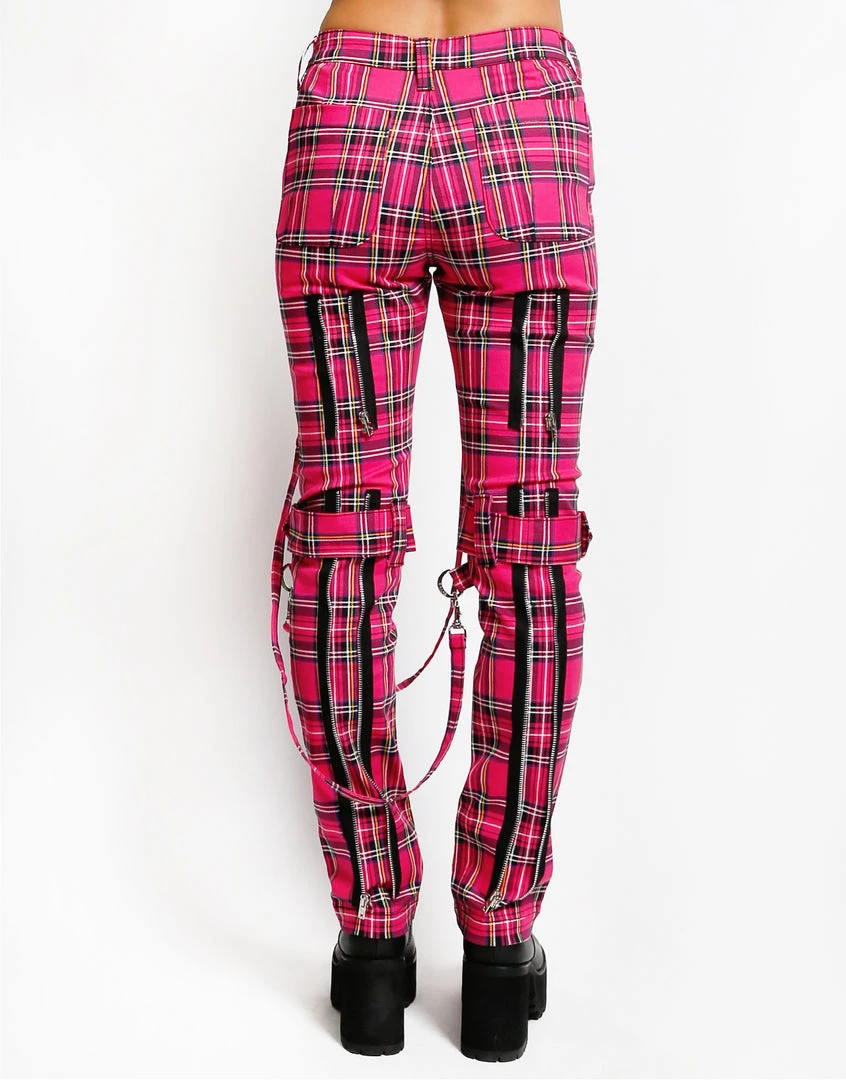 Trippnyc.com BONDAGE PANT PINK PLAID Women 4 Trippnyc.com BONDAGE PANT PINK PLAID Women