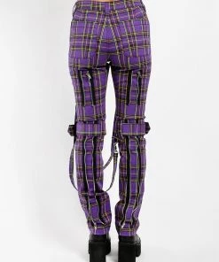 Trippnyc.com BONDAGE PANT VIOLET PLAID