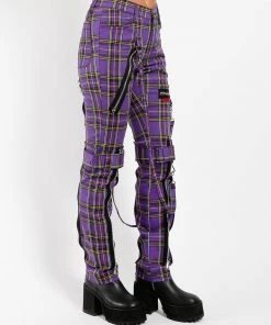 Trippnyc.com BONDAGE PANT VIOLET PLAID