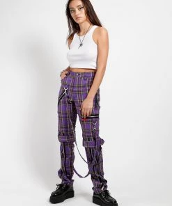 Trippnyc.com BONDAGE PANT VIOLET PLAID