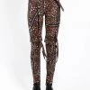 Trippnyc.com Women CLASSIC BONDAGE PANT BROWN LEOPARD