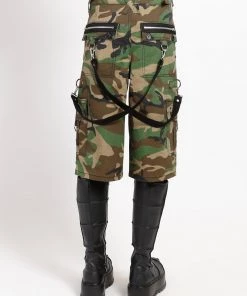 Trippnyc.com PUNK SHORT GREEN CAMO