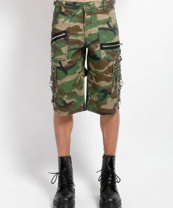 Trippnyc.com PUNK SHORT GREEN CAMO