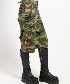 Trippnyc.com PUNK SHORT GREEN CAMO