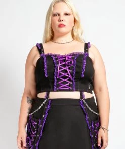 Trippnyc.com CURVE LOLITA CORSET PURPLE Women
