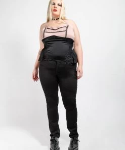 Trippnyc.com Women CURVE BLACK T-BACK JEAN