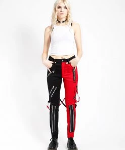 Trippnyc.com SPLIT LEG RAGE PANT RED