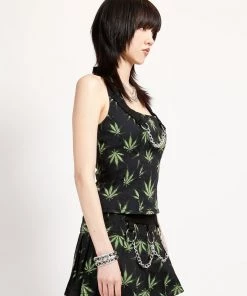 Trippnyc.com MARY CHAIN CORSET GRASS Women