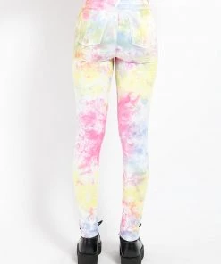 Trippnyc.com HIGH WAIST FESTIVAL TIE DYE JEAN Women