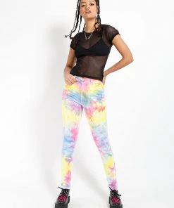 Trippnyc.com HIGH WAIST FESTIVAL TIE DYE JEAN Women