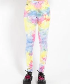 Trippnyc.com HIGH WAIST FESTIVAL TIE DYE JEAN Women