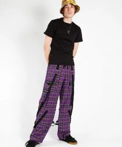 Trippnyc.com BONDAGE BUCKET HAT YELLOW PLAID Women