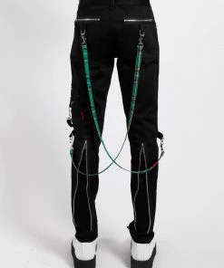 Trippnyc.com BONDAGE STRAPS GREEN PLAID