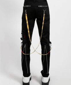 Trippnyc.com BONDAGE STRAPS YELLOW PLAID Women