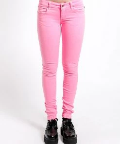 Trippnyc.com T-BACK JEAN NEON PINK Women