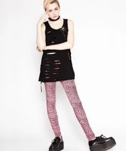 Trippnyc.com PINK CHEETAH T-BACK JEAN Women