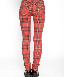 Trippnyc.com T-BACK JEAN RED PLAID