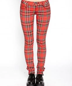 Trippnyc.com T-BACK JEAN RED PLAID