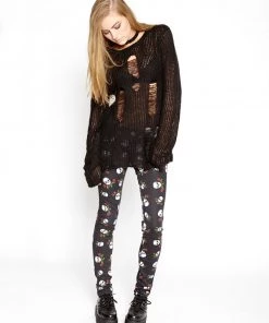 Trippnyc.com Women T-BACK JEAN SKULL AND ROSES