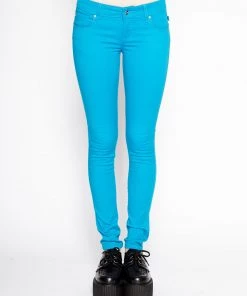 Trippnyc.com Women T-BACK JEAN TURQUOISE