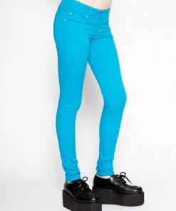 Trippnyc.com Women T-BACK JEAN TURQUOISE